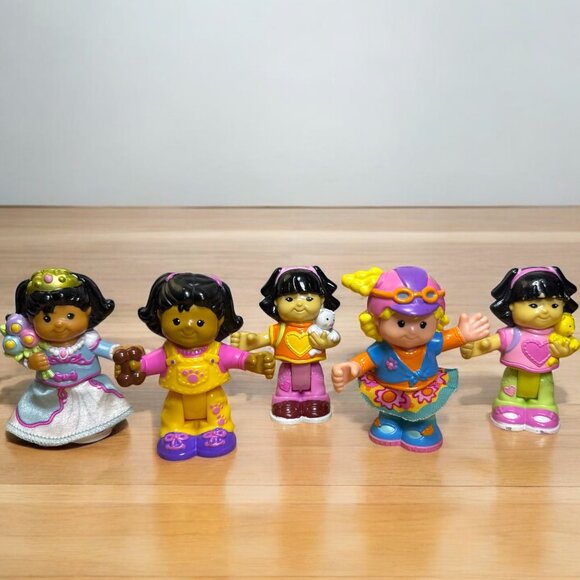 5 Fisher Price Little People Bendable Figures 3" - Picture 1 of 11